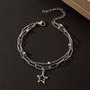 Bracelet Stainless Steel Alloy Unisex Electroplated Geometric Star Minimalist Style