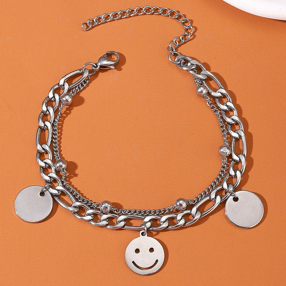 Bracelet Stainless Steel Alloy Unisex Electroplated Geometric Star Minimalist Style