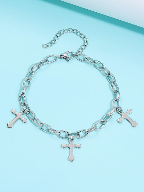 Bracelet Stainless Steel Alloy Unisex Electroplated Geometric Star Minimalist Style