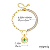 Bracelet Stainless Steel Diamondplated Goldplated Circle Shell Pendant Accessories For Women