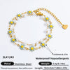 Bracelet Stainless Steel Electroplated 18K Gold Marine Style Heart Shape