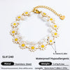 Bracelet Stainless Steel Electroplated 18K Gold Marine Style Heart Shape