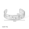 Bracelet Stainless Steel French Retro Court Style Geometric Hollow Open Electroplated Inlaid Zircon