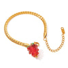 Bracelet Stainless Steel Fruit Pattern Electroplated Design Jewelry For Girls