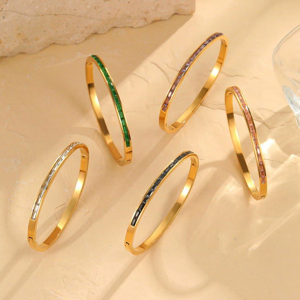 Bracelet Stainless Steel Geometric Diamond Electroplating Women's Jewelry