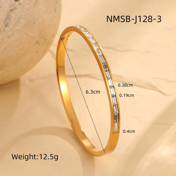 Bracelet Stainless Steel Geometric Diamond Electroplating Women's Jewelry