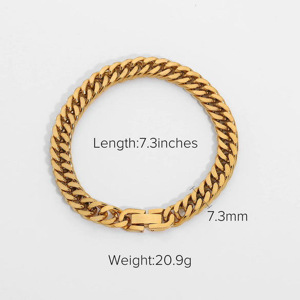 Bracelet Stainless Steel Geometric Electroplated For Women