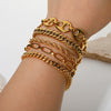 Bracelet Stainless Steel Geometric Electroplated For Women