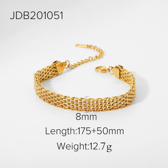 Bracelet Stainless Steel Geometric Electroplated For Women