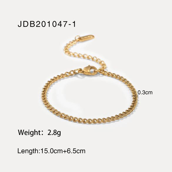 Bracelet Stainless Steel Geometric Electroplated For Women
