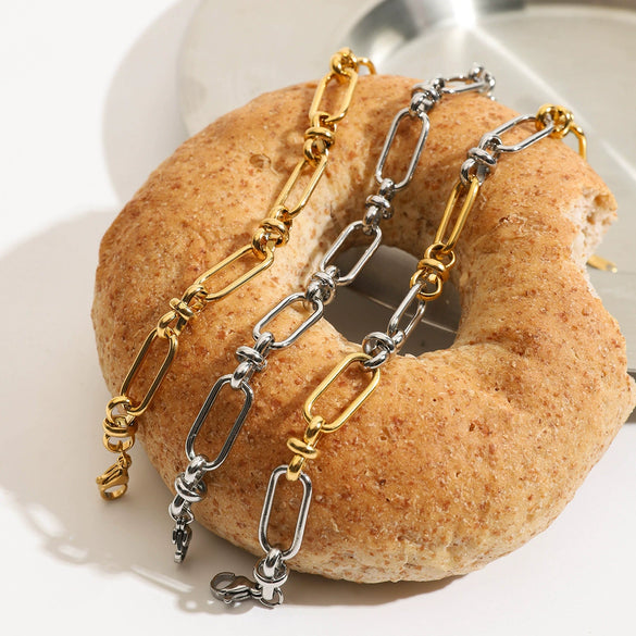 Bracelet Stainless Steel Geometric Electroplated Jewelry