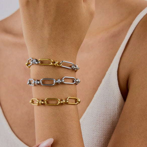 Bracelet Stainless Steel Geometric Electroplated Jewelry