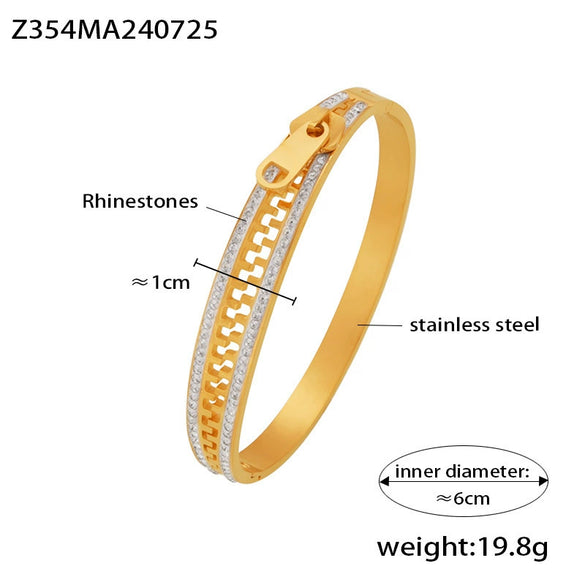 Bracelet 316L Stainless Steel Geometric Electroplated 18K Gold Nonfading Jewelry