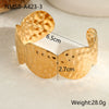 Bracelet Stainless Steel Geometric Electroplated 18K Gold Open Fashion Exaggerated Wide Version