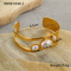 Bracelet Stainless Steel Geometric Electroplated 18K Gold Open Fashion Exaggerated Wide Version
