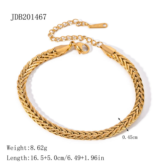 Bracelet Stainless Steel Geometric Electroplating Jewelry For Women Light Luxury Style