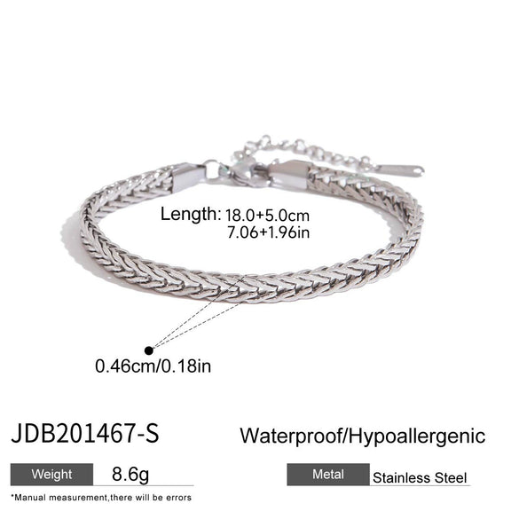 Bracelet Stainless Steel Geometric Electroplating Jewelry For Women Light Luxury Style