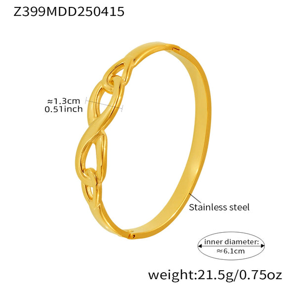 Bracelet 316L Stainless Steel Geometric Fashion Ol Electroplated 18K Real Gold