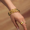 Bracelet 316L Stainless Steel Geometric Fashion Ol Electroplated 18K Real Gold