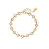 Bracelet Stainless Steel Geometric Heart Shape Electroplating Retro Light Luxury Style Jewelry For Women
