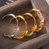 Bracelet 316L Stainless Steel Geometric Irregular Hammer Wavy 18K Gold Plated Handicrafts For Women