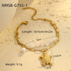 Bracelet Stainless Steel Geometric Pattern Electroplated Women's Fashion Marine Style Stacked