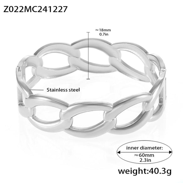 Bracelet Stainless Steel Geometric Pvd Plated Light Luxury