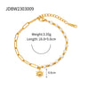 Bracelet Stainless Steel Geometric Shell Beads Sun Pendant Electroplating Women's