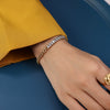 Bracelet 316L Stainless Steel Geometric Stitching Chain Full Diamond Zircon Plated 18K Gold Fashion Jewelry For Women