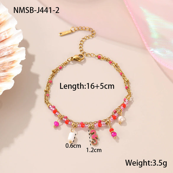 Bracelet Stainless Steel Geometric Style Electroplating For Women