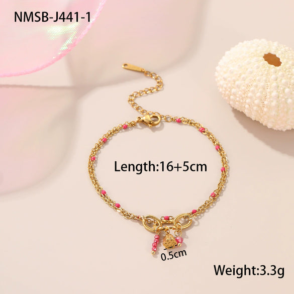 Bracelet Stainless Steel Geometric Style Electroplating For Women