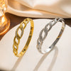 Bracelet Stainless Steel Geometric Twist Design Electroplating