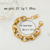 Bracelet Stainless Steel Geometric Twisted Chain Electroplating Fashion Ol Style