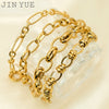 Bracelet Stainless Steel Geometric Twisted Chain Electroplating Fashion Ol Style