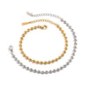 Bracelet Stainless Steel Geometric Woven Hollow Love Electroplated
