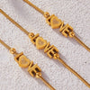 Bracelet Stainless Steel Gold Plated Love Letter Heart Shape Geometric For Women