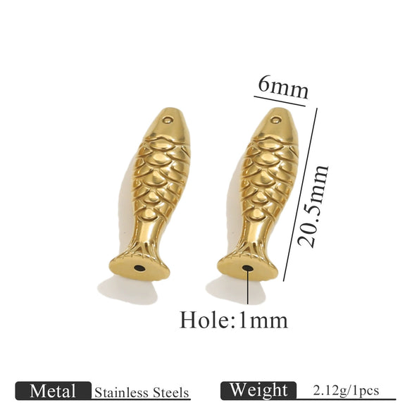 Bracelet Stainless Steel Goldplated Bamboo Pattern Round Beads Handmade Beading