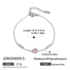 Bracelet Stainless Steel Goldplated Zircon Butterfly Letters Numbers Text Style