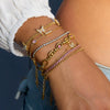Bracelet Stainless Steel Goldplated Zircon Butterfly Letters Numbers Text Style