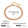 Bracelet Stainless Steel Goldplated Zircon Butterfly Letters Numbers Text Style