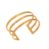 Bracelet Stainless Steel Hammer Pattern Electroplated Classic Fashion Style