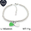 Bracelet Stainless Steel Heart Shaped 18K Gold Plated With Love Water Drops Bell Pattern