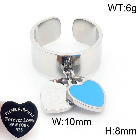 Bracelet Stainless Steel Heart Shaped 18K Gold Plated With Love Water Drops Bell Pattern