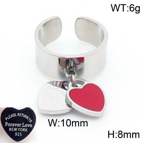 Bracelet Stainless Steel Heart Shaped 18K Gold Plated With Love Water Drops Bell Pattern