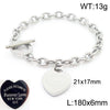 Bracelet Stainless Steel Heart Shaped 18K Gold Plated With Love Water Drops Bell Pattern
