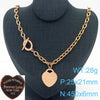 Bracelet Stainless Steel Heart Shaped 18K Gold Plated With Love Water Drops Bell Pattern
