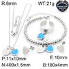 Bracelet Stainless Steel Heart Shaped 18K Gold Plated With Love Water Drops Bell Pattern