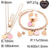 Bracelet Stainless Steel Heart Shaped 18K Gold Plated With Love Water Drops Bell Pattern