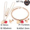 Bracelet Stainless Steel Heart Shaped 18K Gold Plated With Love Water Drops Bell Pattern