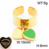 Bracelet Stainless Steel Heart Shaped 18K Gold Plated With Love Water Drops Bell Pattern